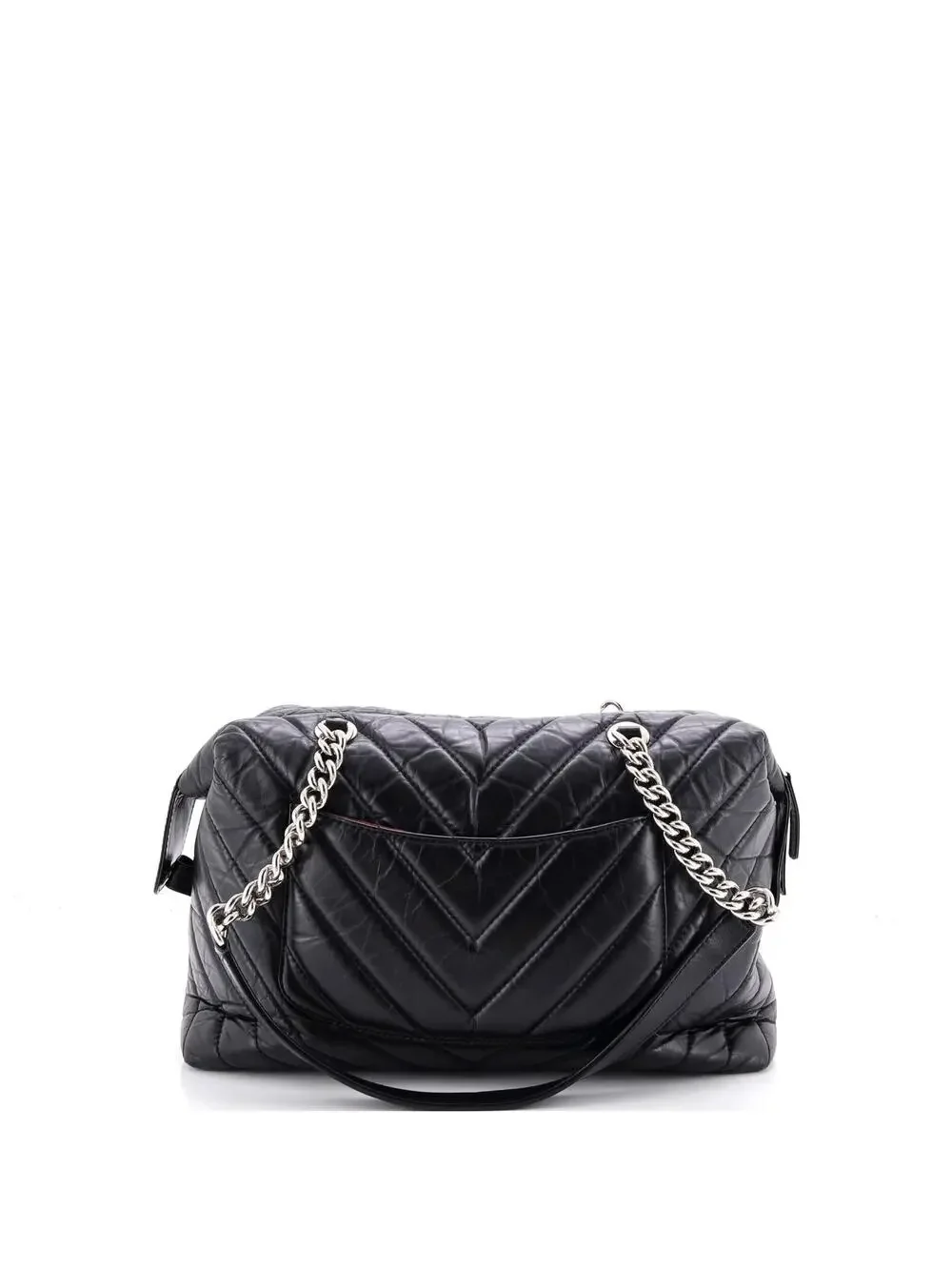 Chanel Cc Bowling Bag Chevron Aged #343050C27B